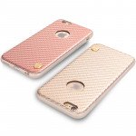 Wholesale iPhone 7 Plus Carbon Fiber Armor Hybrid Case (Rose Gold)